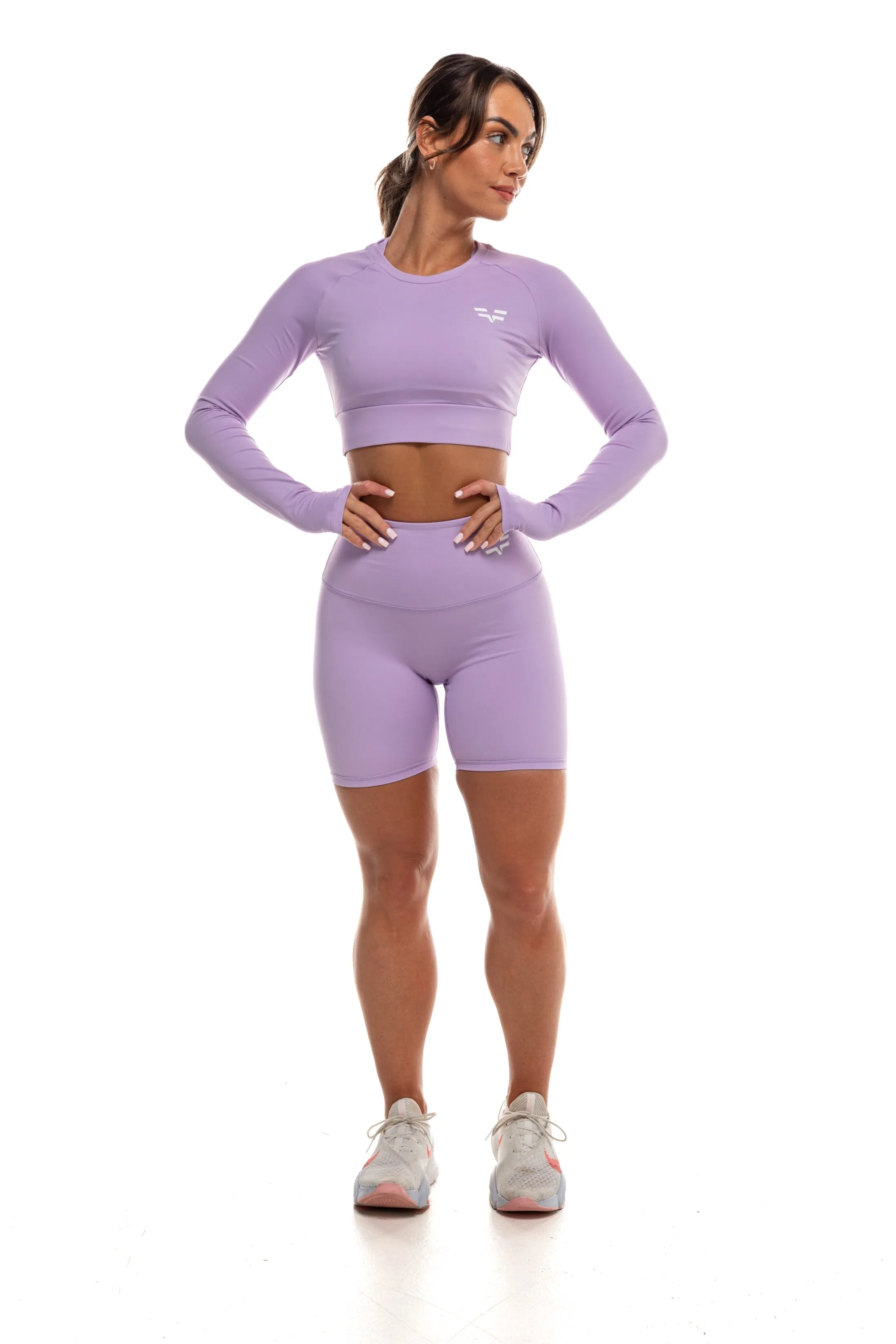 GymFreak Women's Vision Shorts - 6 inch Purple