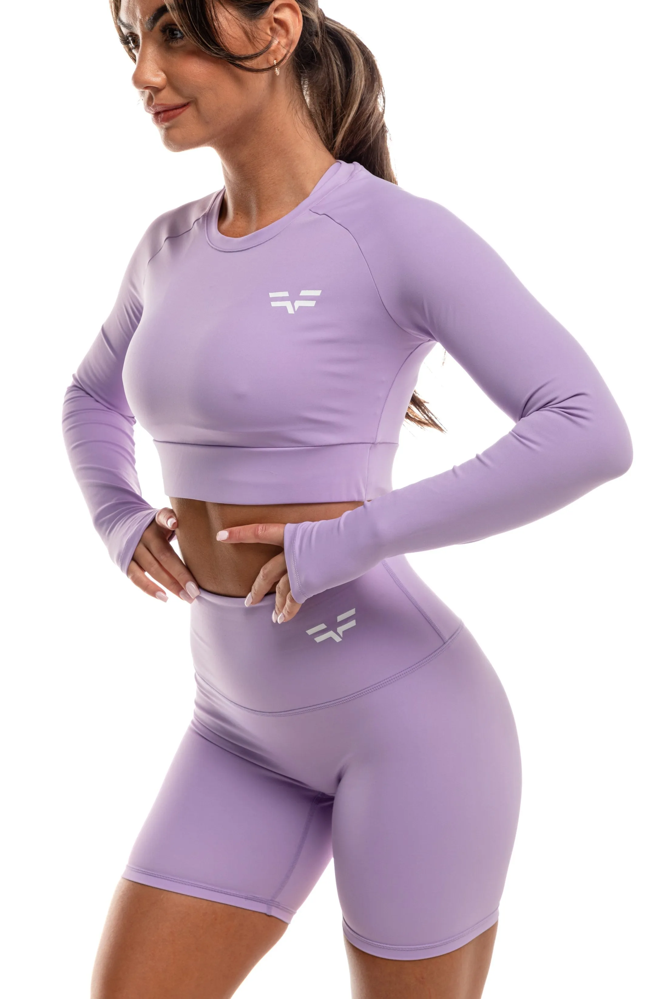 GymFreak Women's Vision Shorts - 6 inch Purple