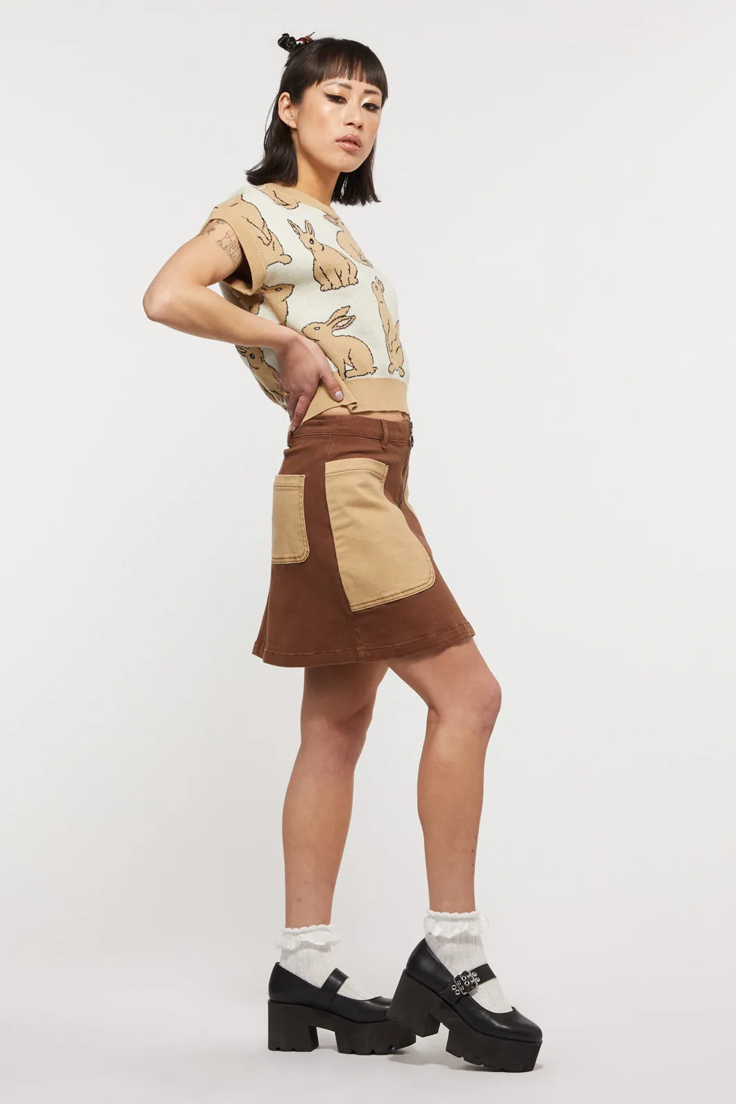 Hamlet Split Drill Skirt
