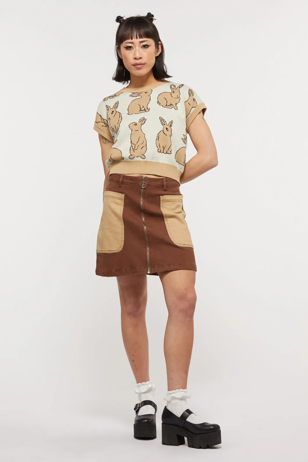 Hamlet Split Drill Skirt