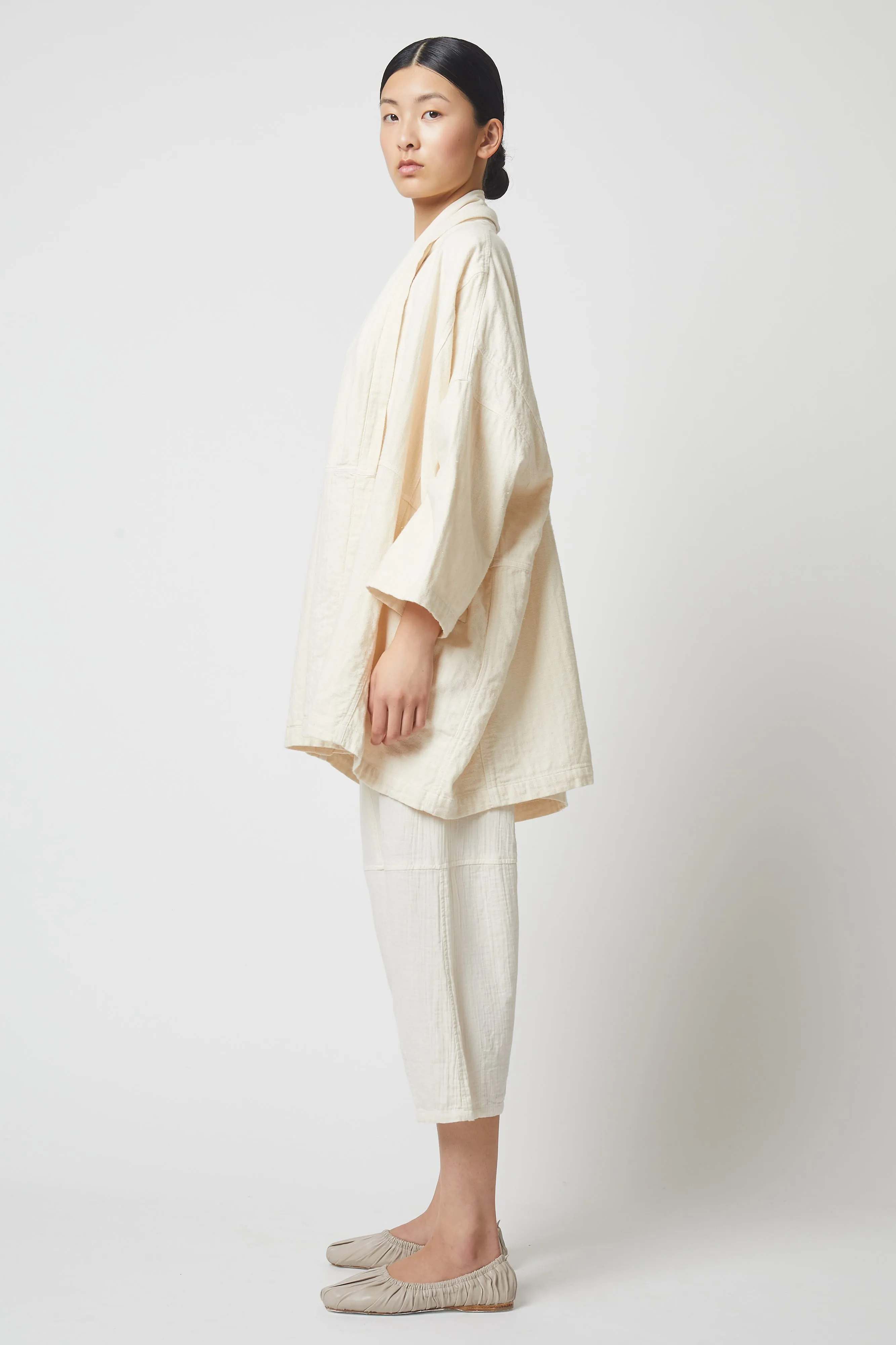 Haori Coat in Heavyweight Double Layered Cotton Gauze, Core Colors