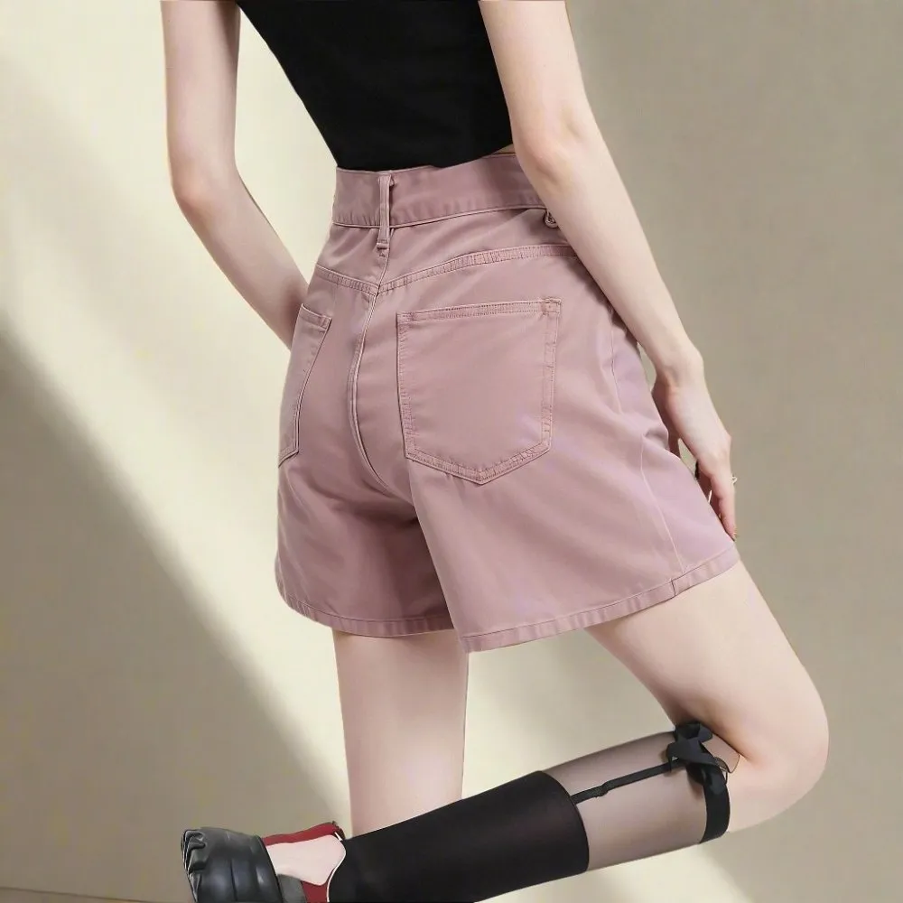 High Waist A-Line Mini Skirt – Cute Button Detail