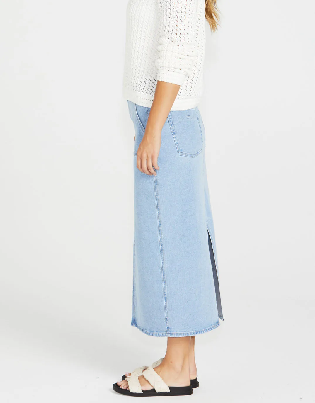 Isella Denim Midi Skirt - 92 Sandwash