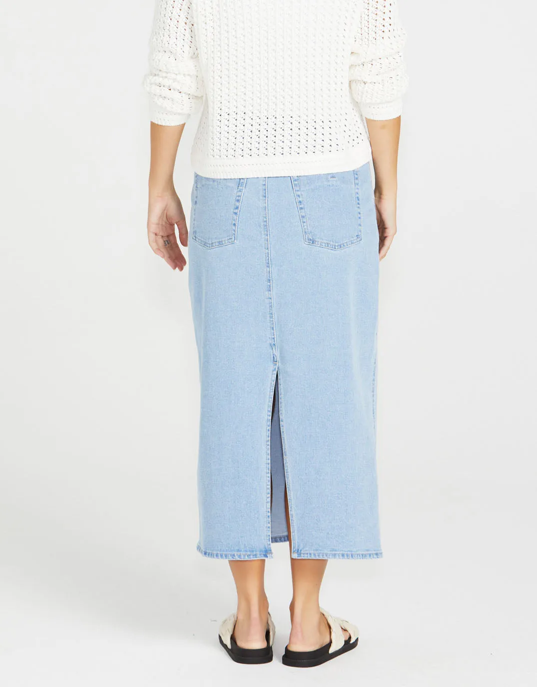 Isella Denim Midi Skirt - 92 Sandwash