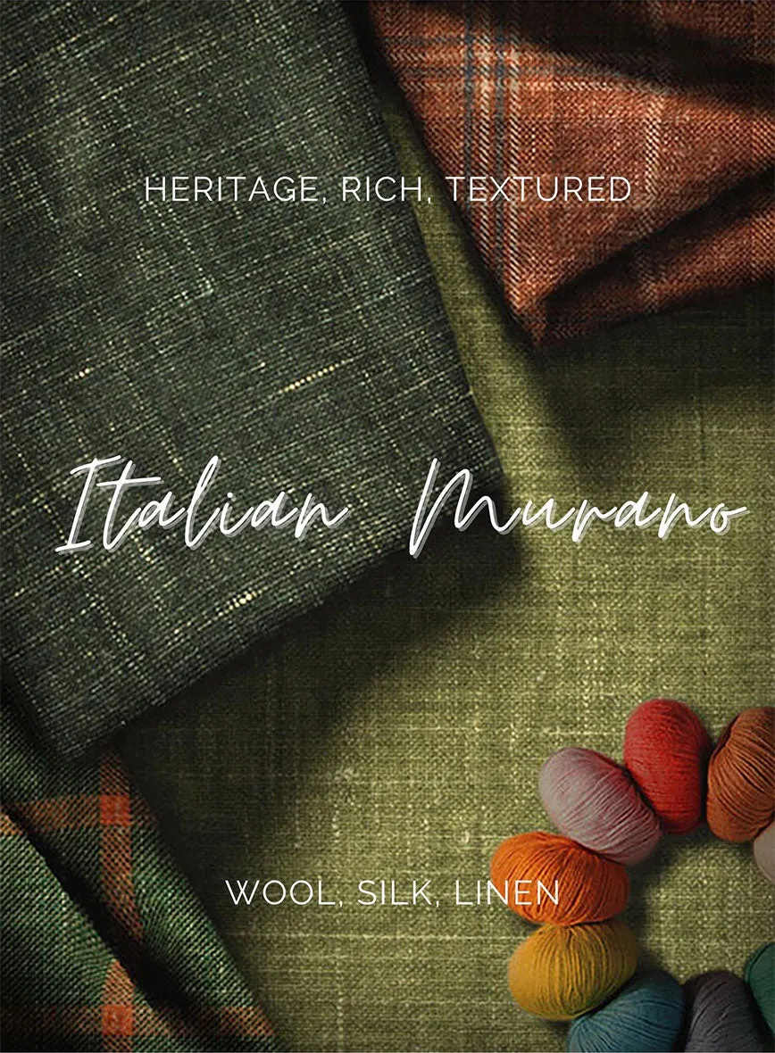 Italian Murano Mud Brown Wool Linen Jacket