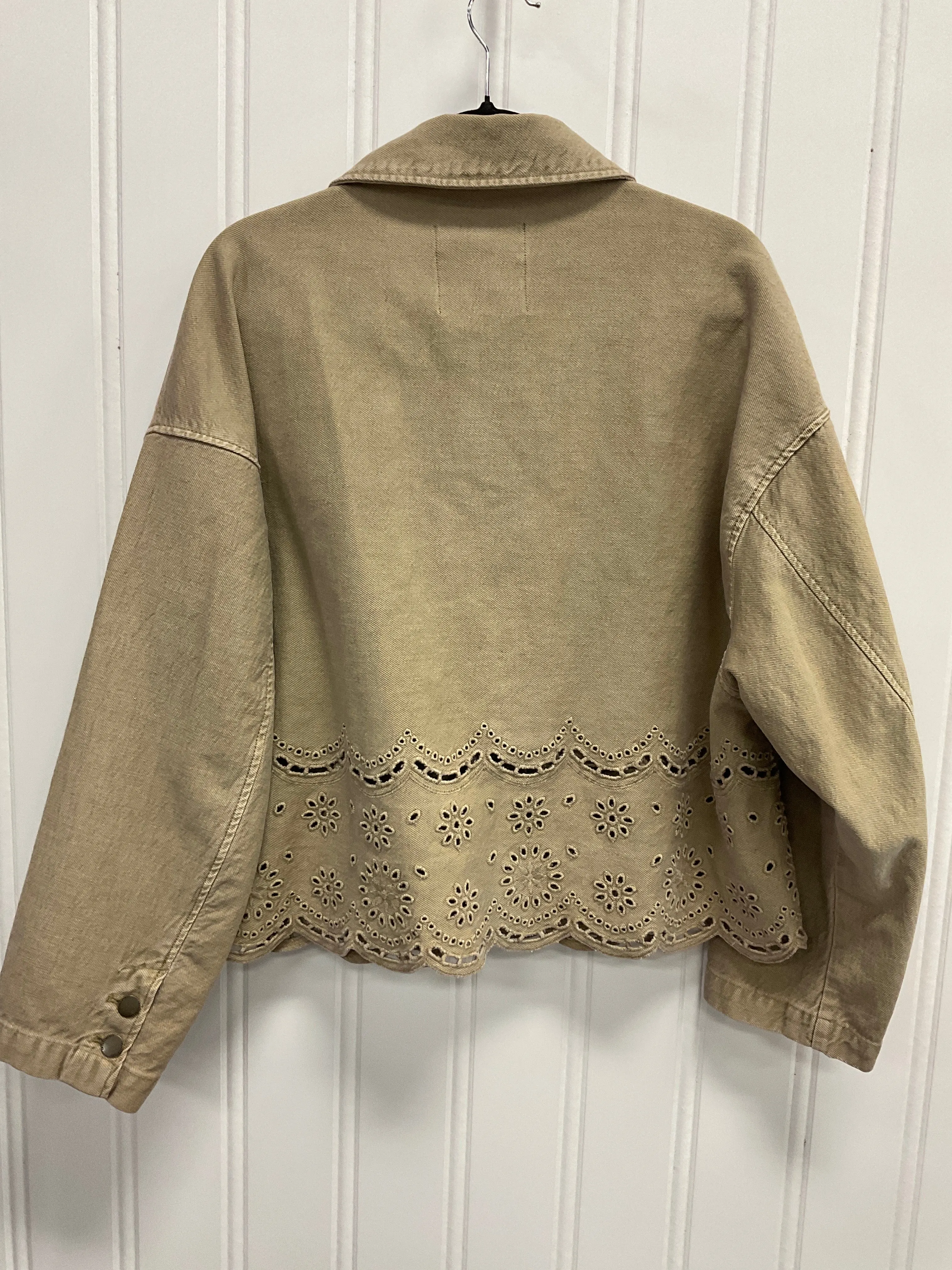 Jacket Denim By Zara In Tan, Size:Xl