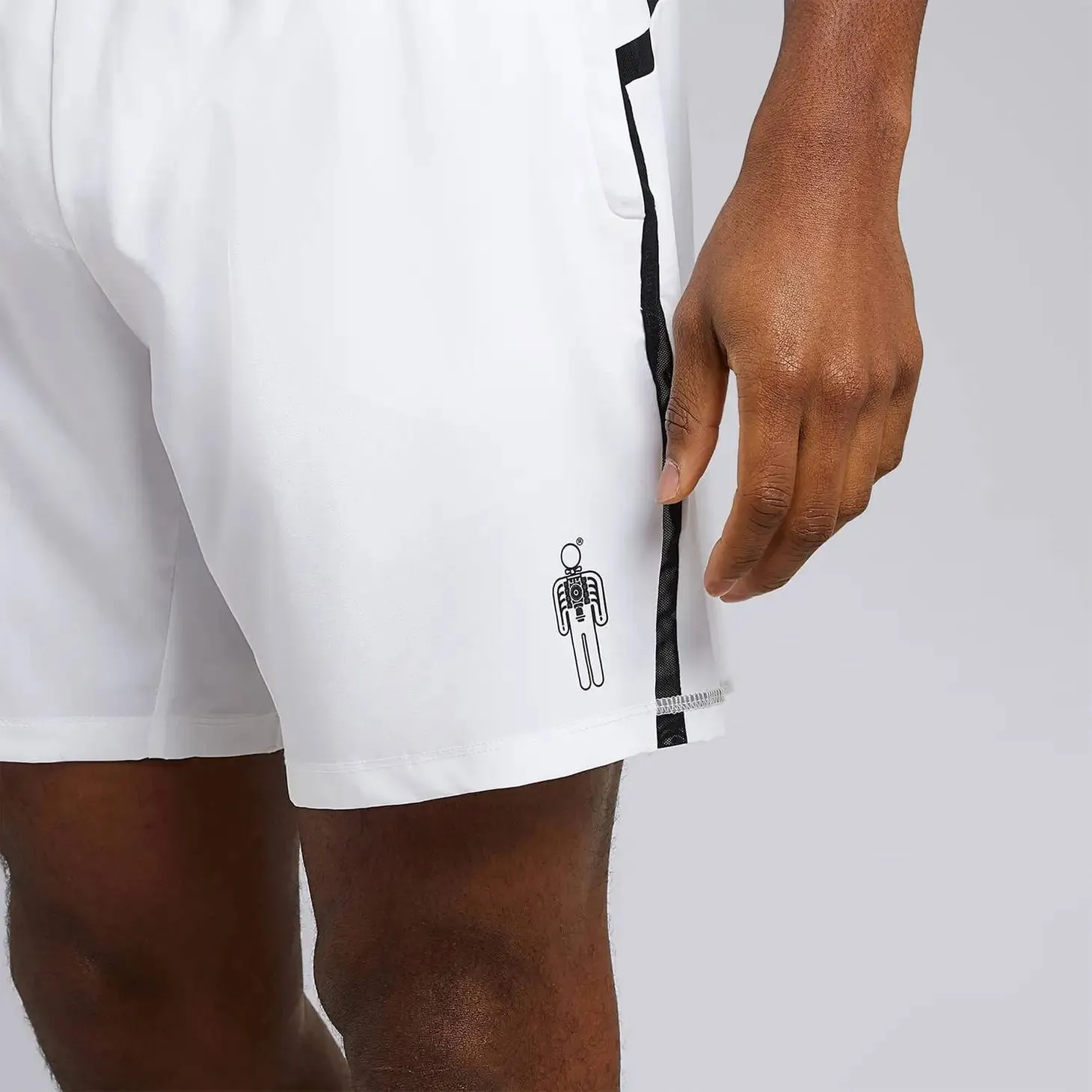 Male Elite Curve 9" Shorts - White