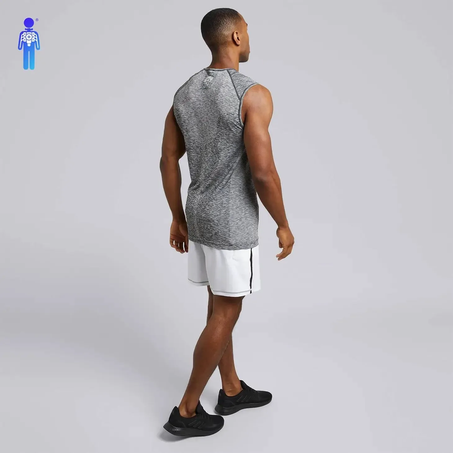 Male Elite Curve 9" Shorts - White