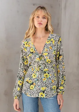 Marigold Tie Front Top