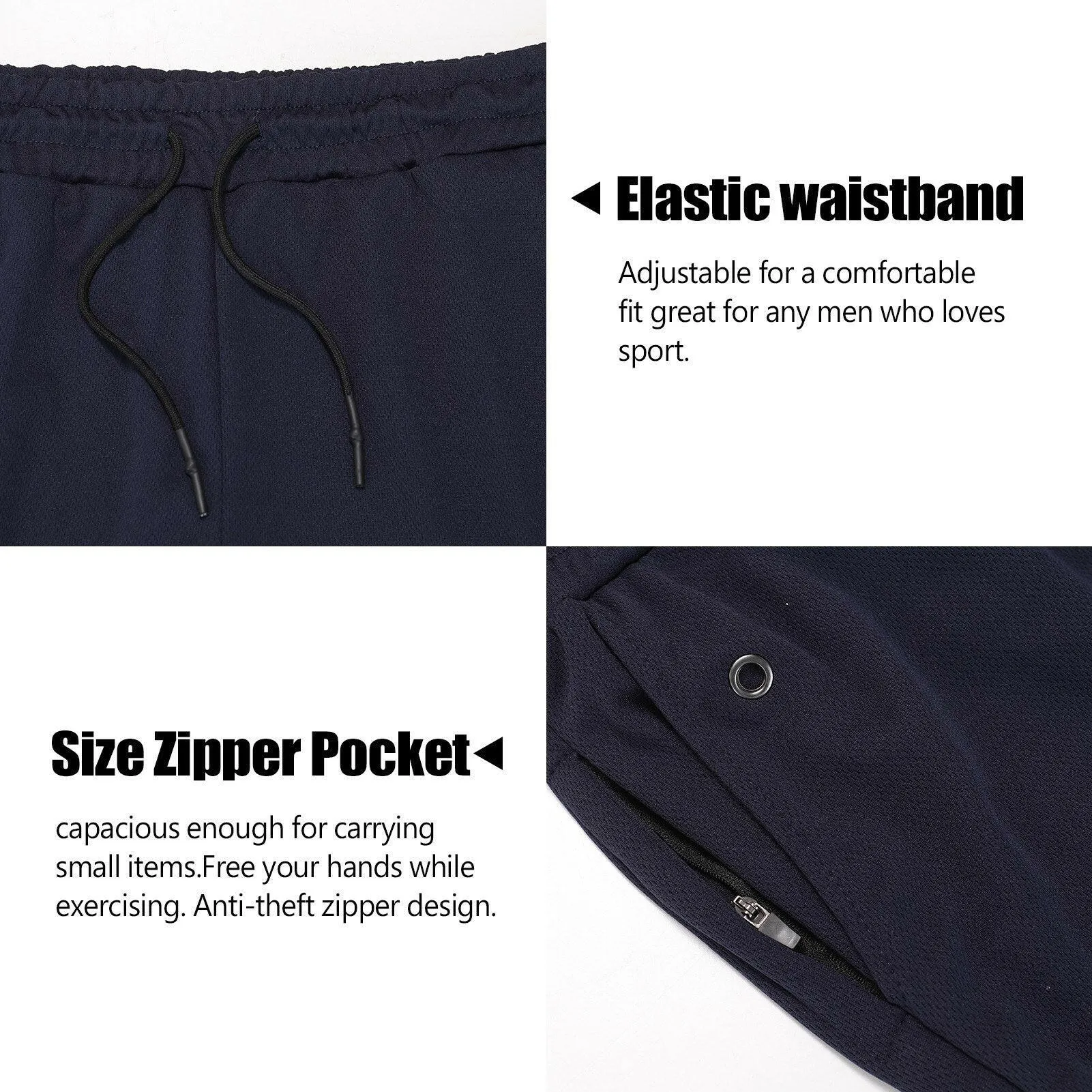 Men's Workout Running Gym Shorts 2 in 1 Athletic Shorts with Pockets Outdoor Sports Trainning Shorts