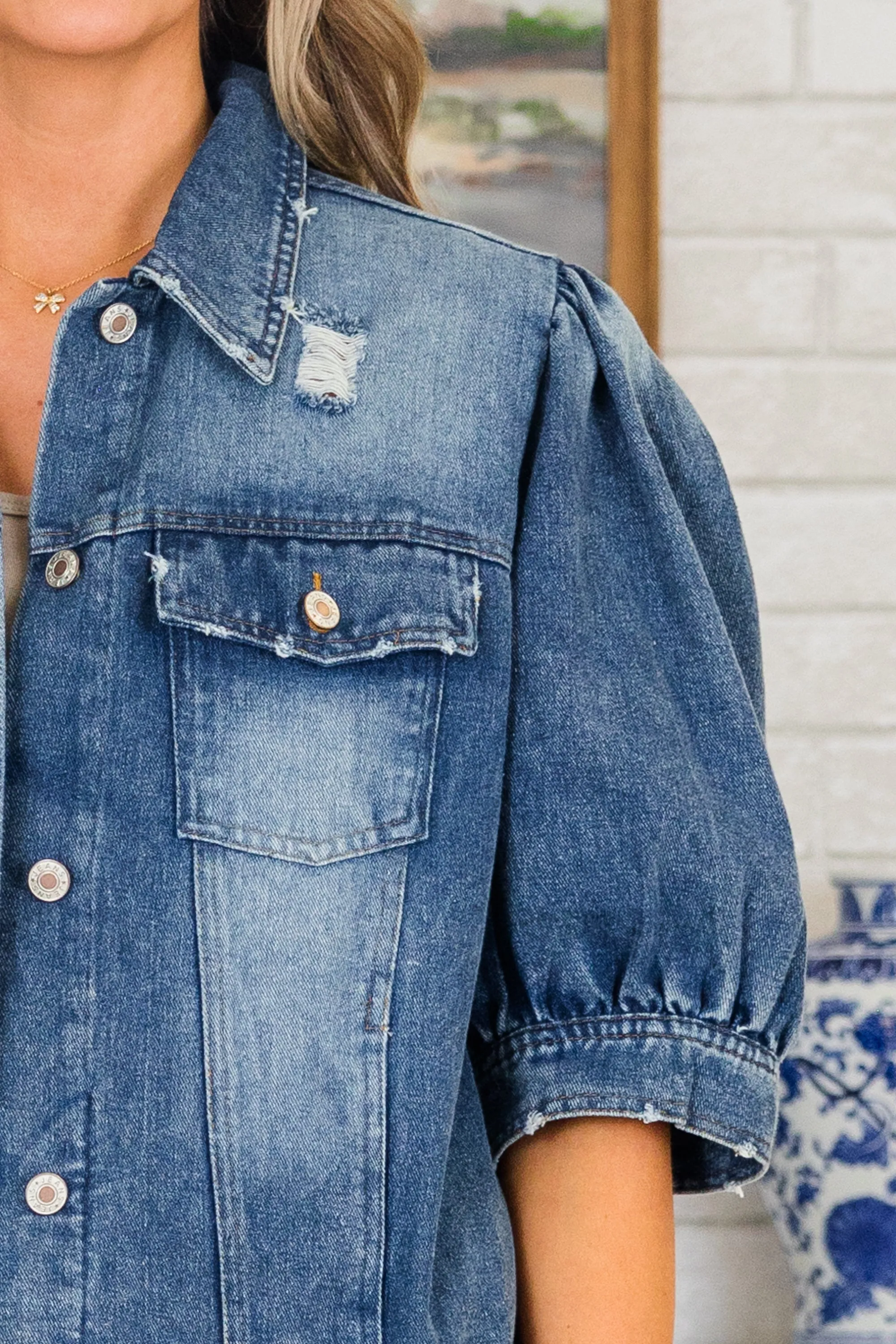 My Candy Rain Denim Jacket, Washed Denim