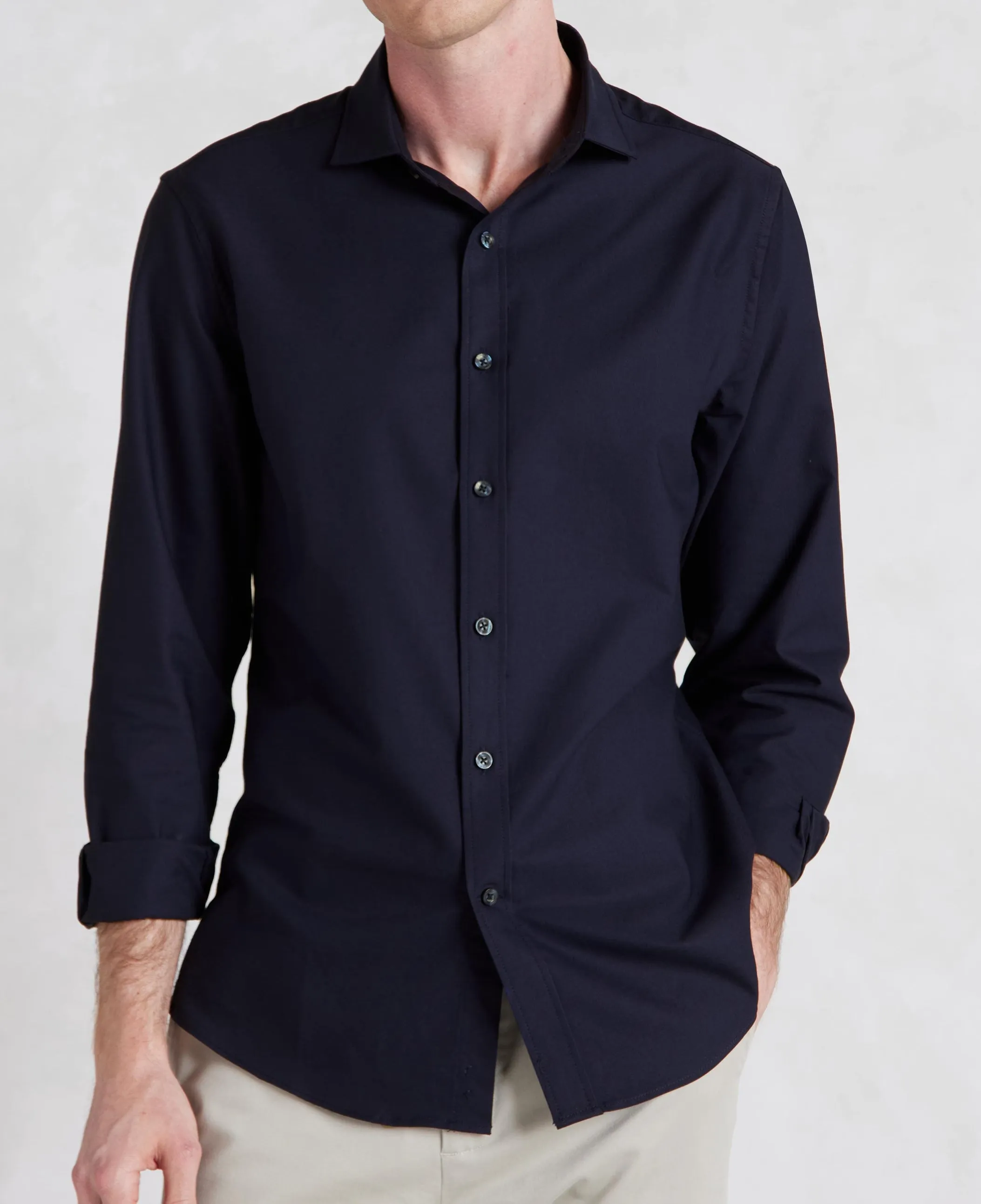 Navy Slim Fit Oxford Shirt