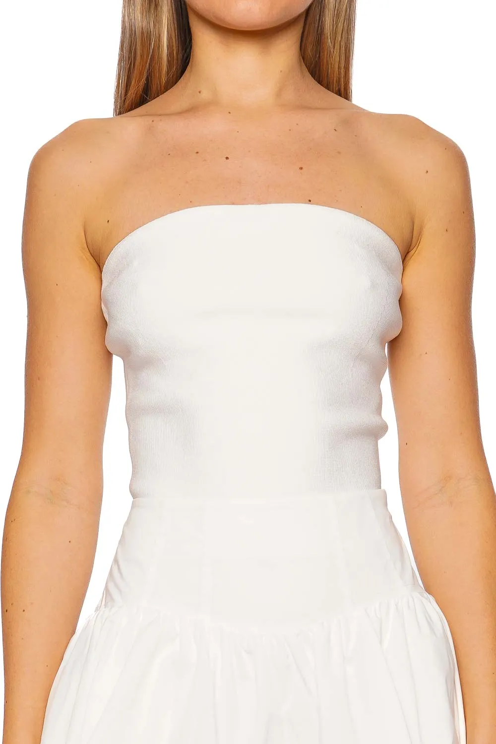 Nicole Ivory Knit Tube Top