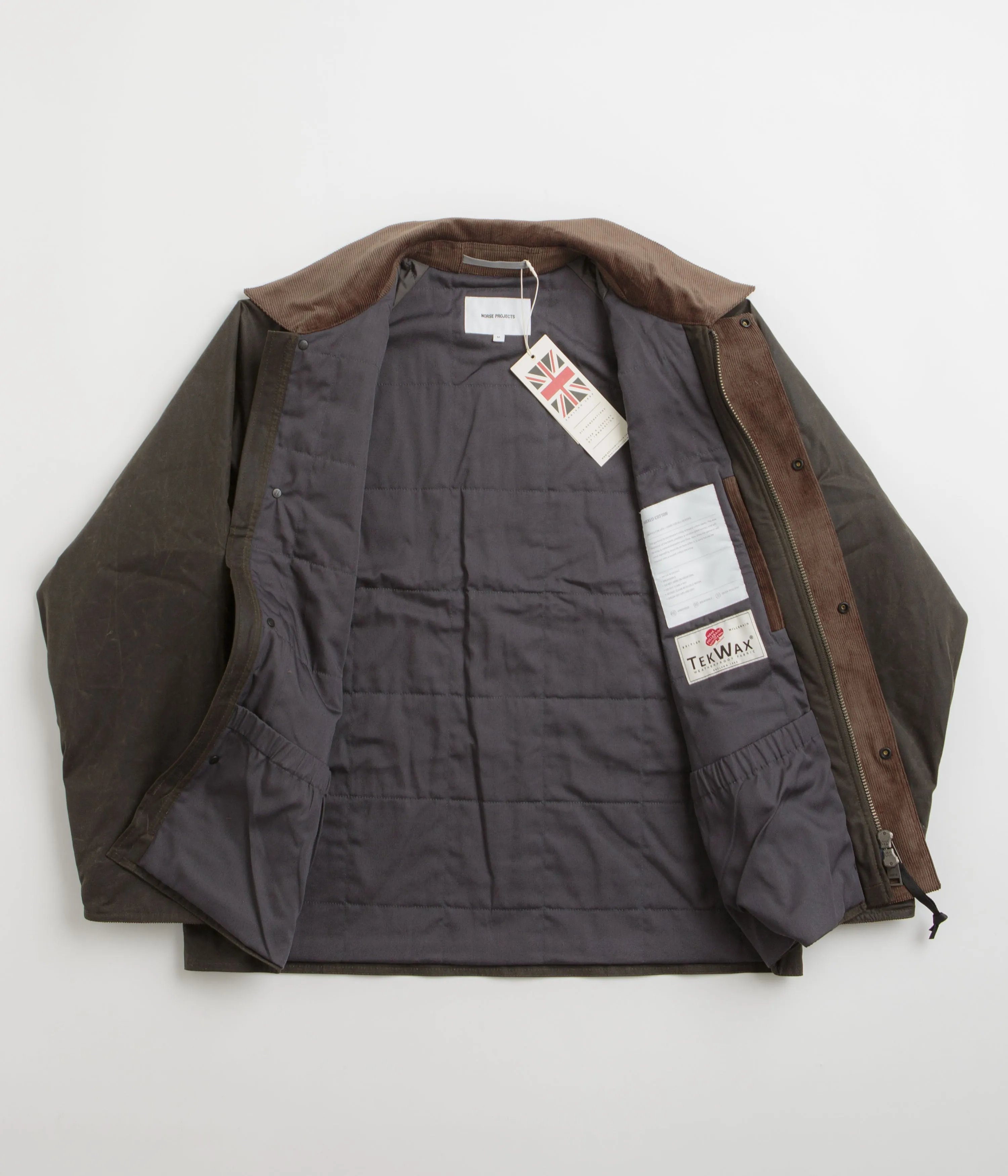 Norse Projects Holmen Wax Fishing Jacket - Beech Green