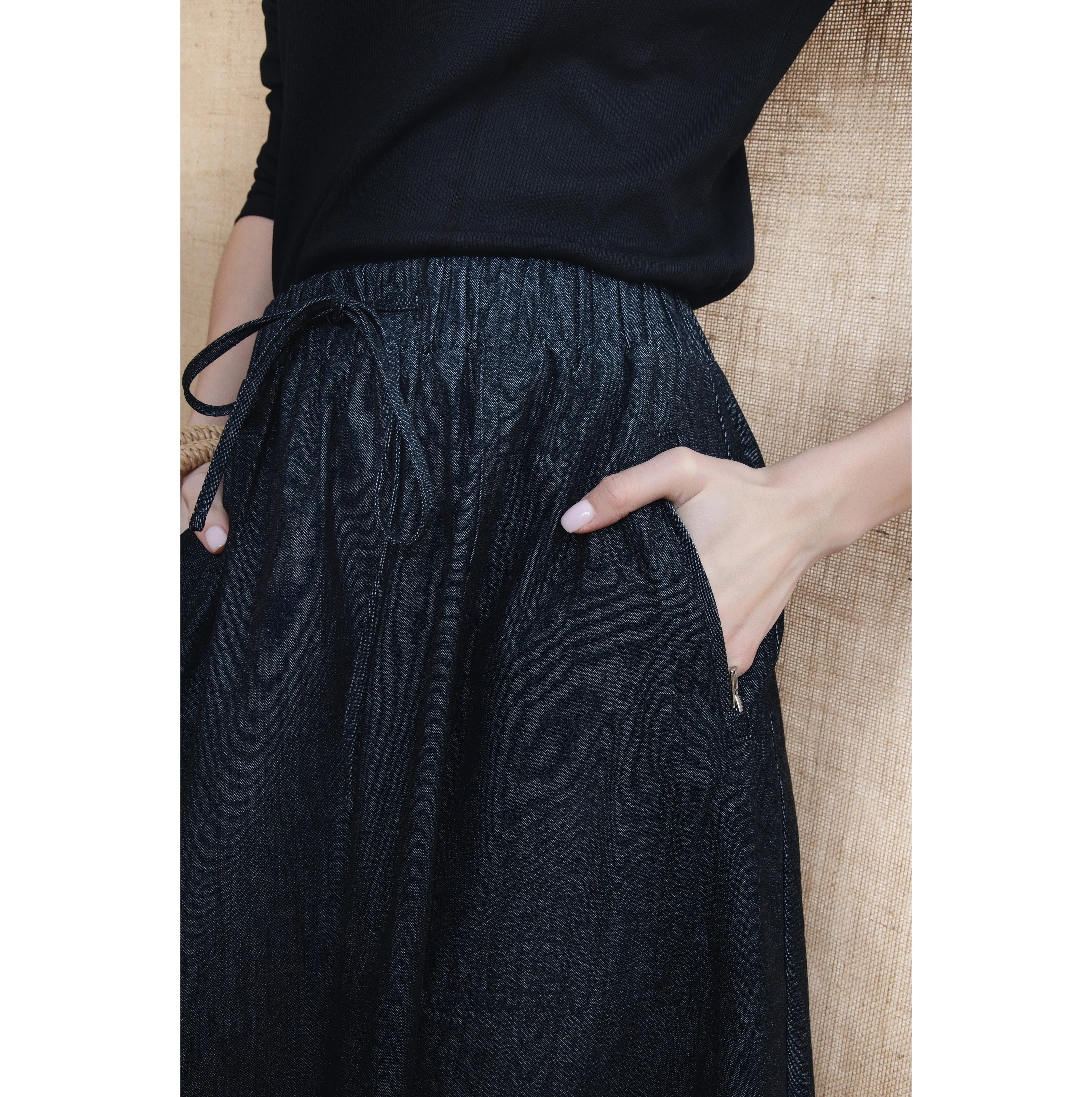 Nue Fusion Skirt Black Denim