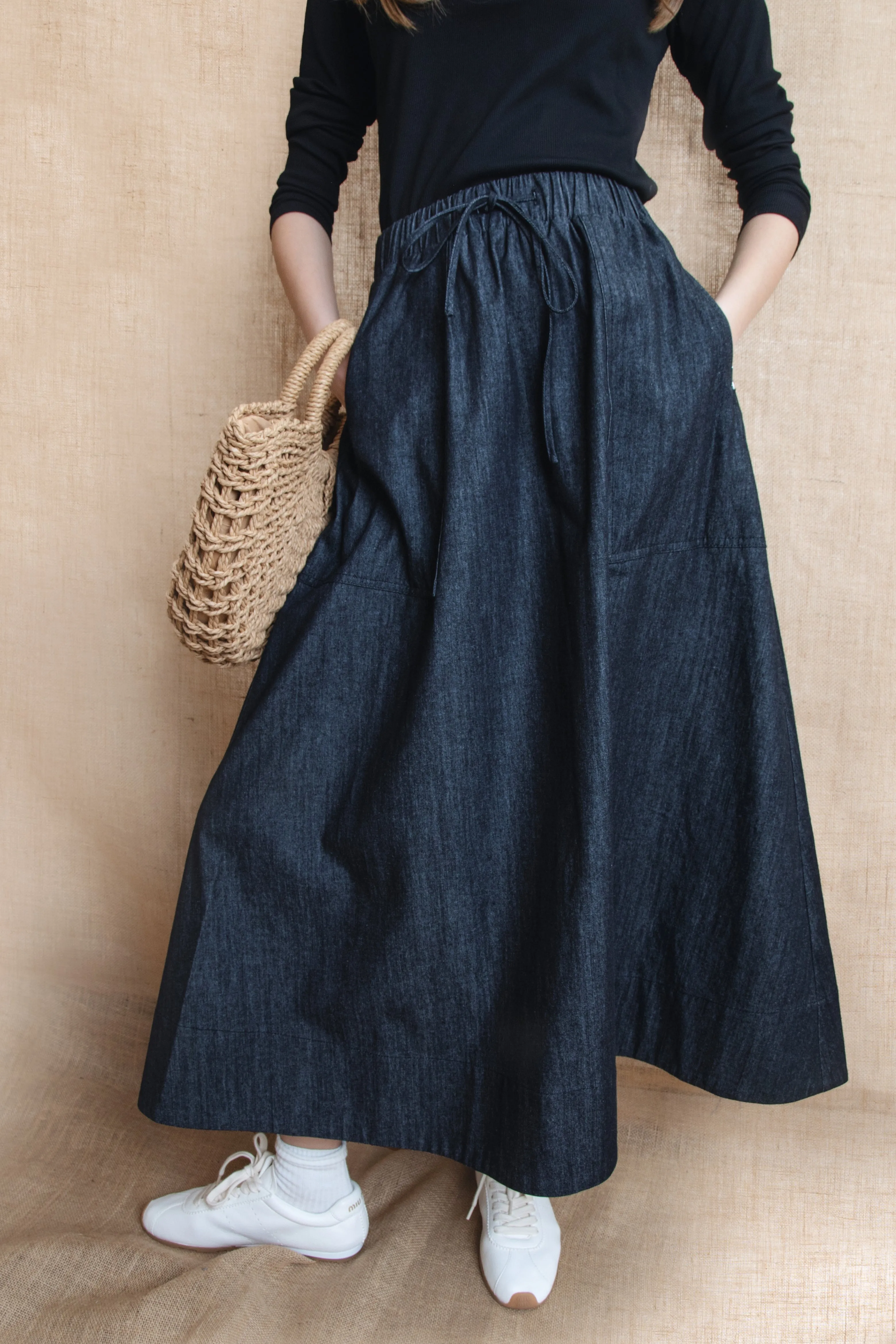 Nue Fusion Skirt Black Denim
