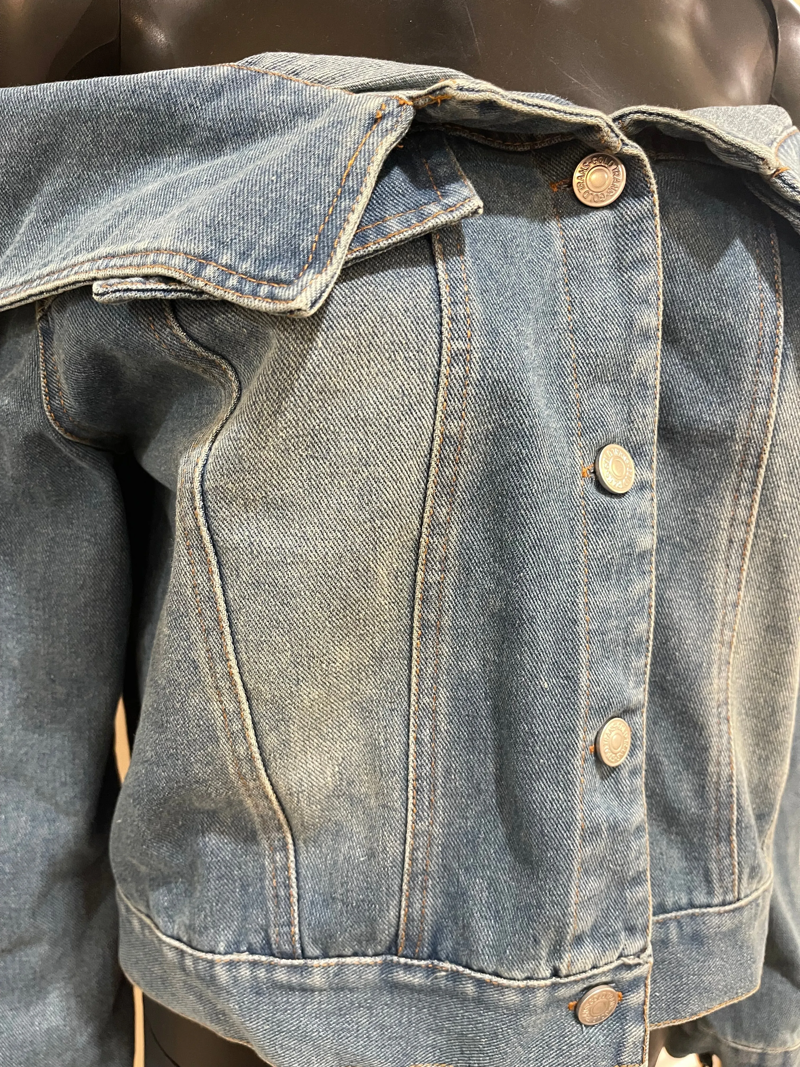 Off Shoulder Denim Jacket Large