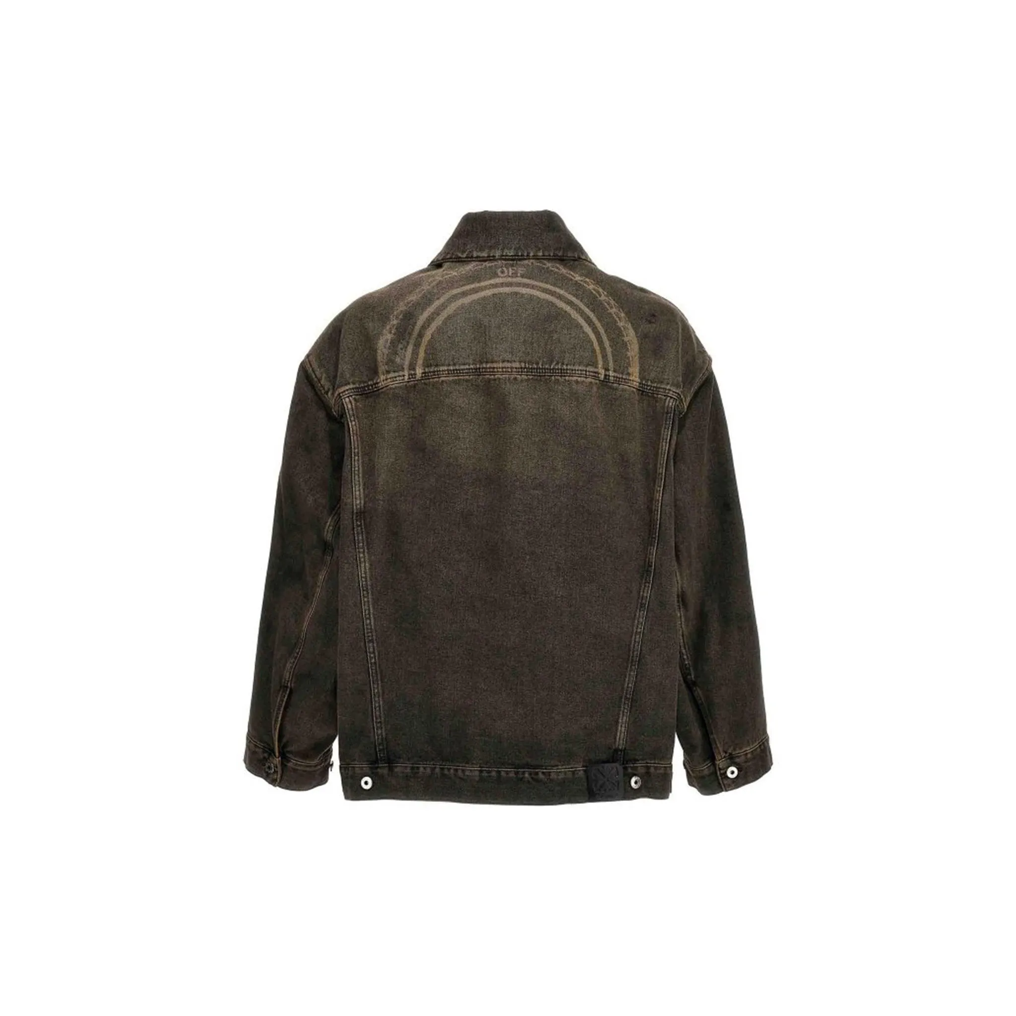 OFF-WHITE Wheel Over Denim Jacket Black
