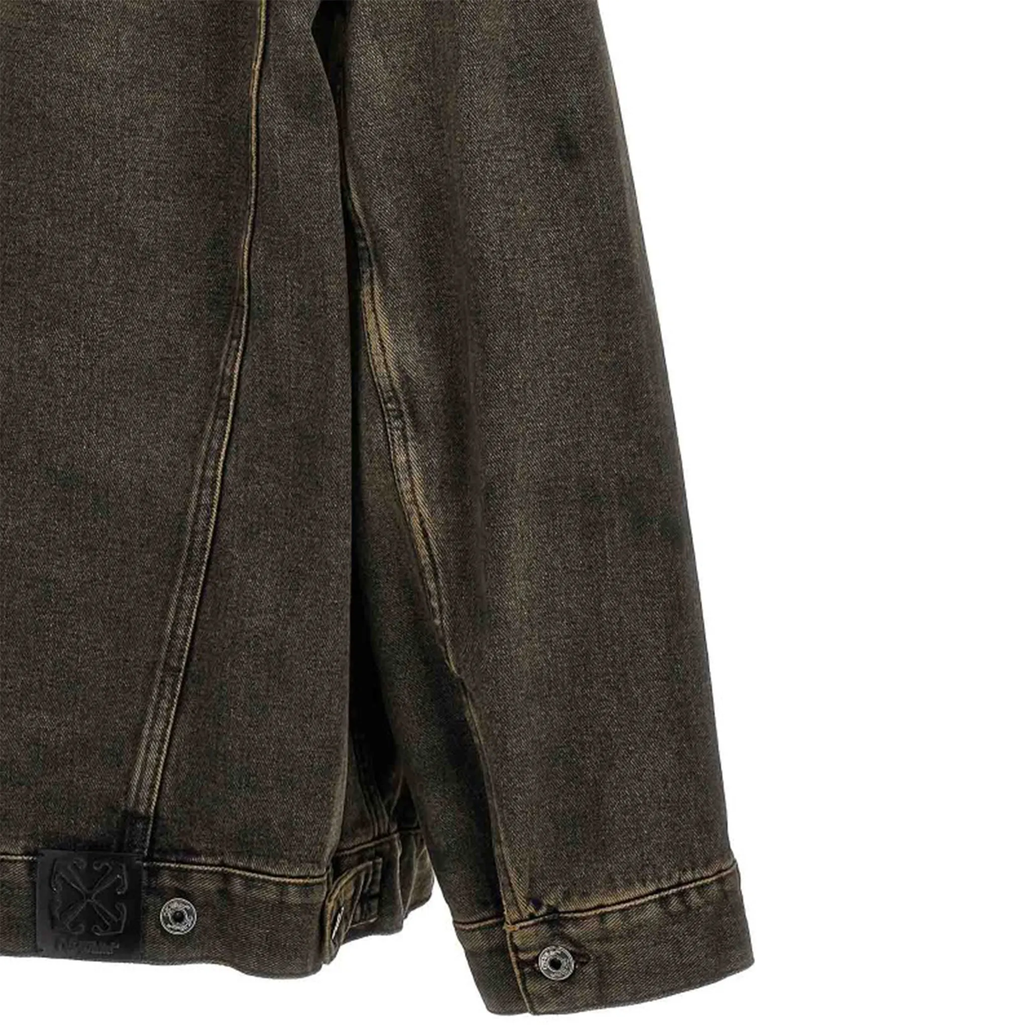 OFF-WHITE Wheel Over Denim Jacket Black