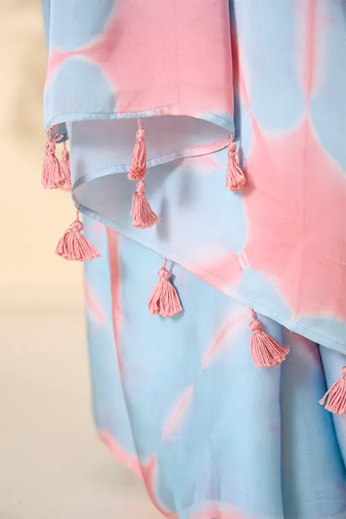 Okhai "After Rain" Tie-and-Dye Modal Silk Saree with Blouse Piece