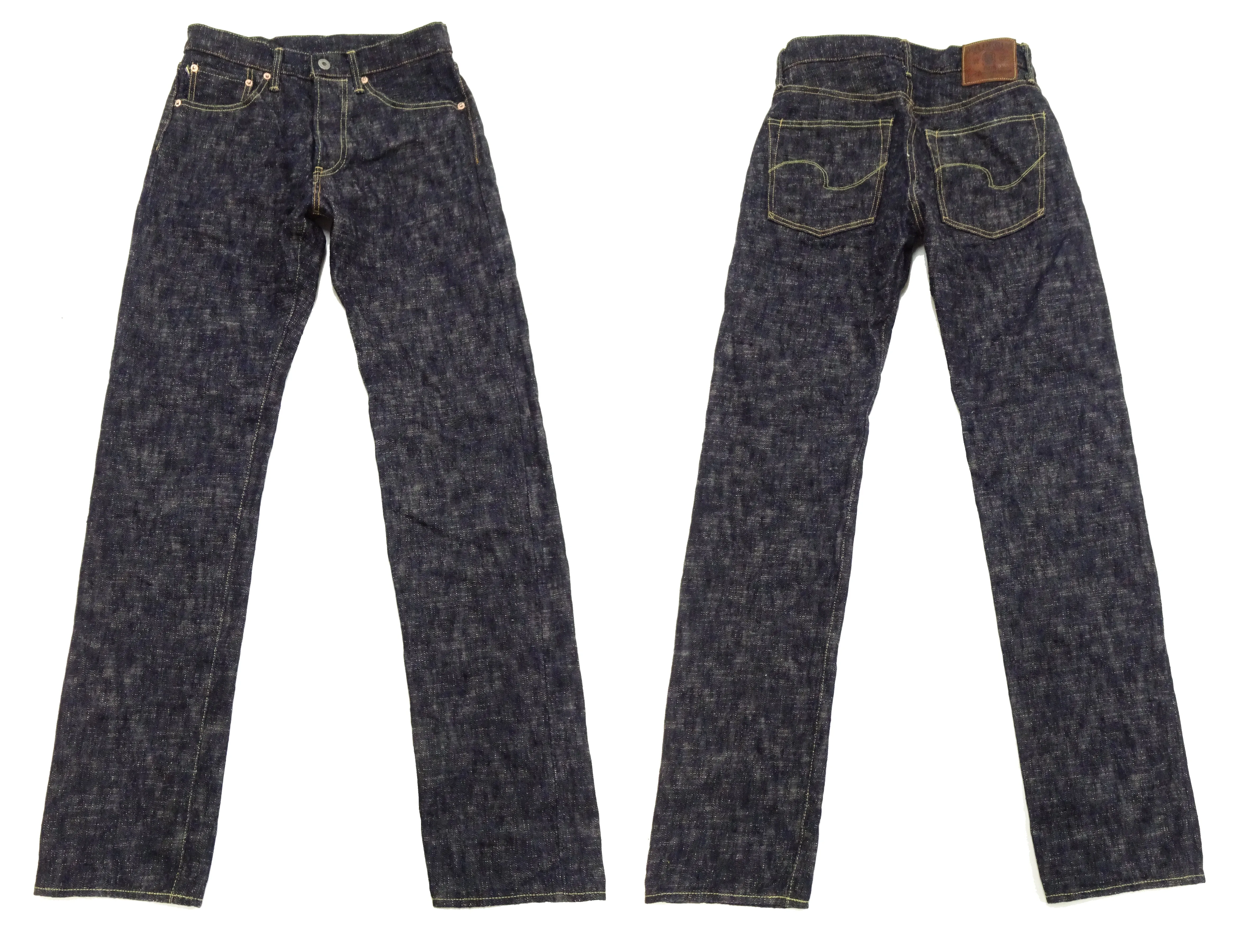 ONI Denim Jeans 246-Kasuri Men's 17oz. ONI-Kasuri Denim Jeans Tapered Fit Indigo Slub Denim Jean Pants ONI246-Kasuri