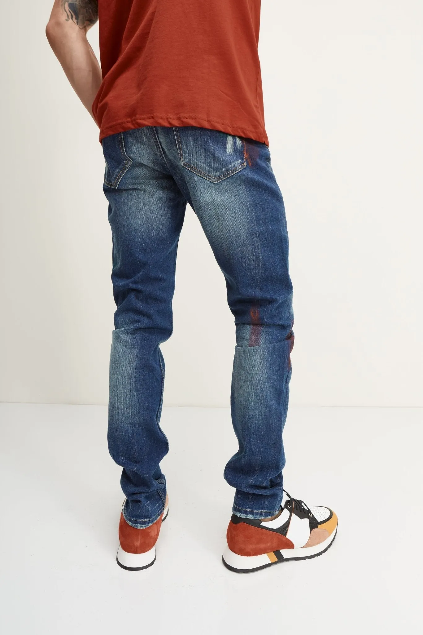 Painted Slim-Straight Denim