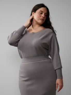 Plus Boat Neck Pullover Sweater