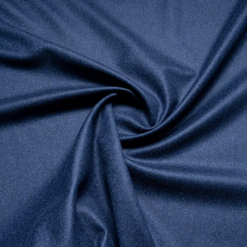 Rich French Blue Wool & Cashmere Flannel (A 2m Piece)