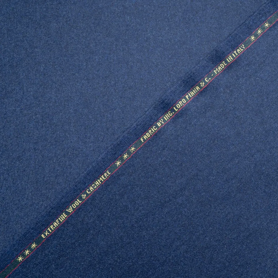 Rich French Blue Wool & Cashmere Flannel (A 2m Piece)