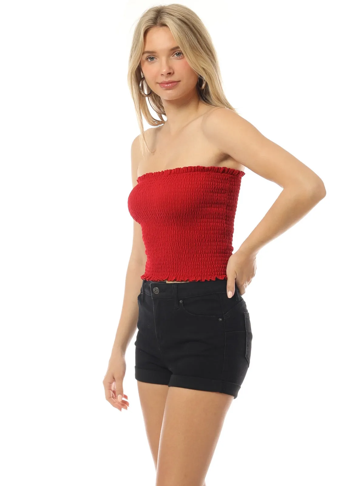 Sexy Strapless Smocked Summer Tube Top
