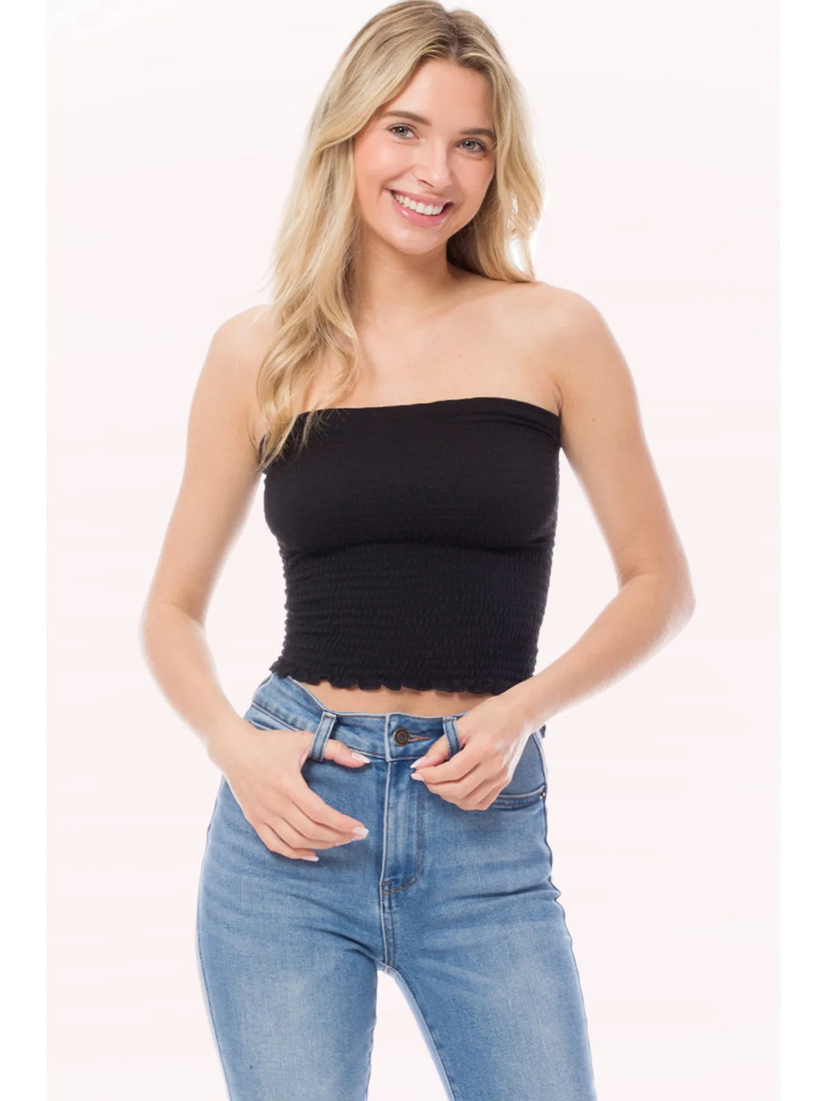 Sexy Strapless Smocked Summer Tube Top