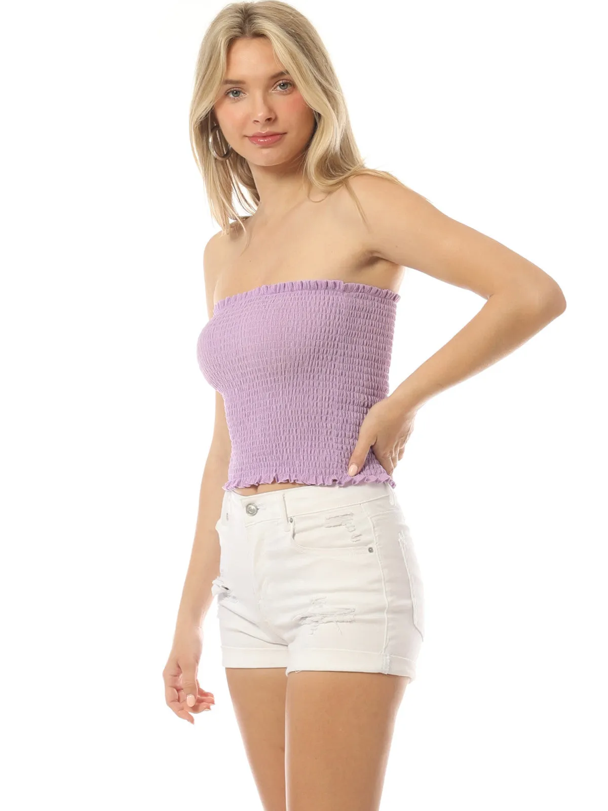 Sexy Strapless Smocked Summer Tube Top