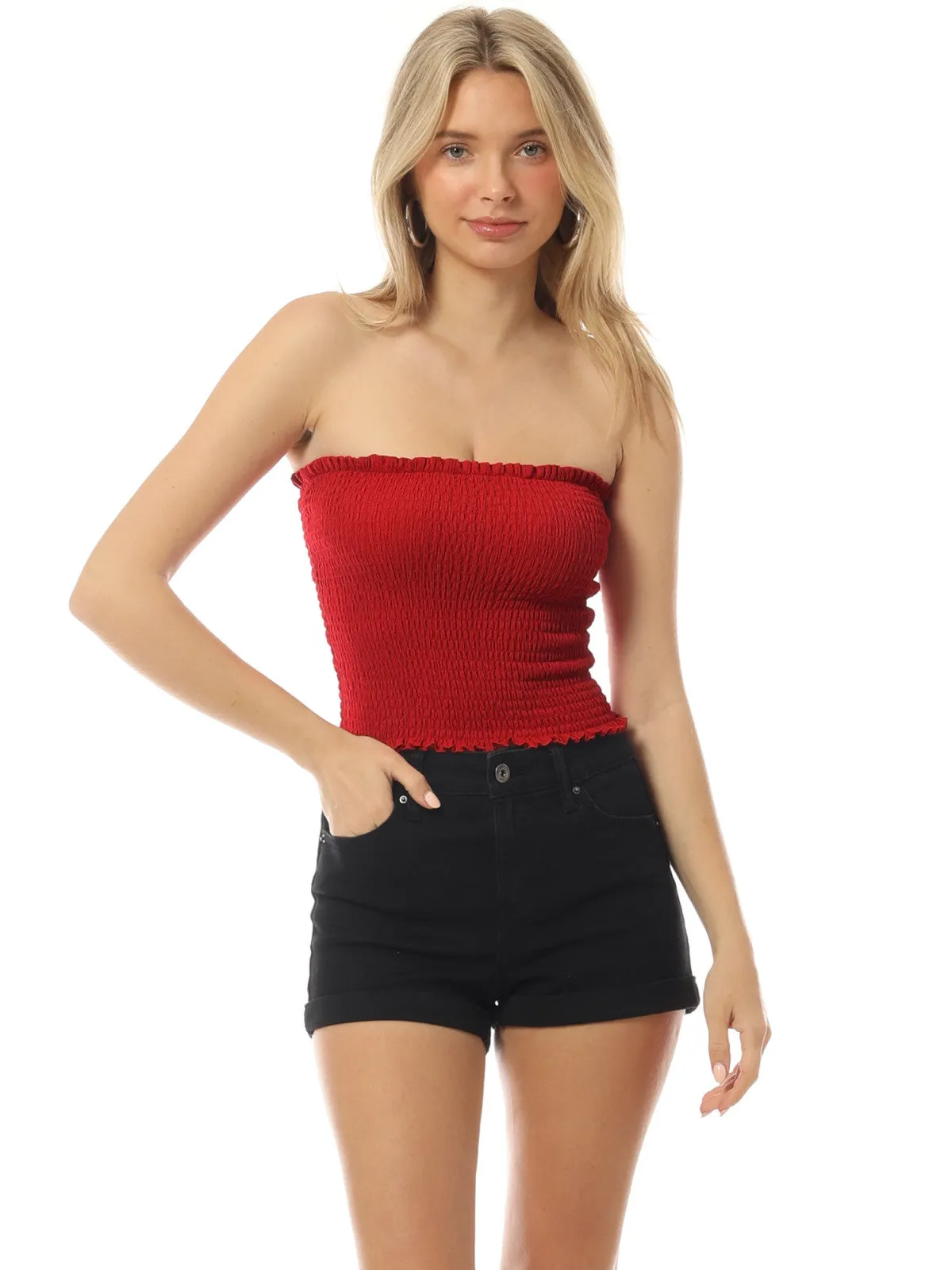 Sexy Strapless Smocked Summer Tube Top