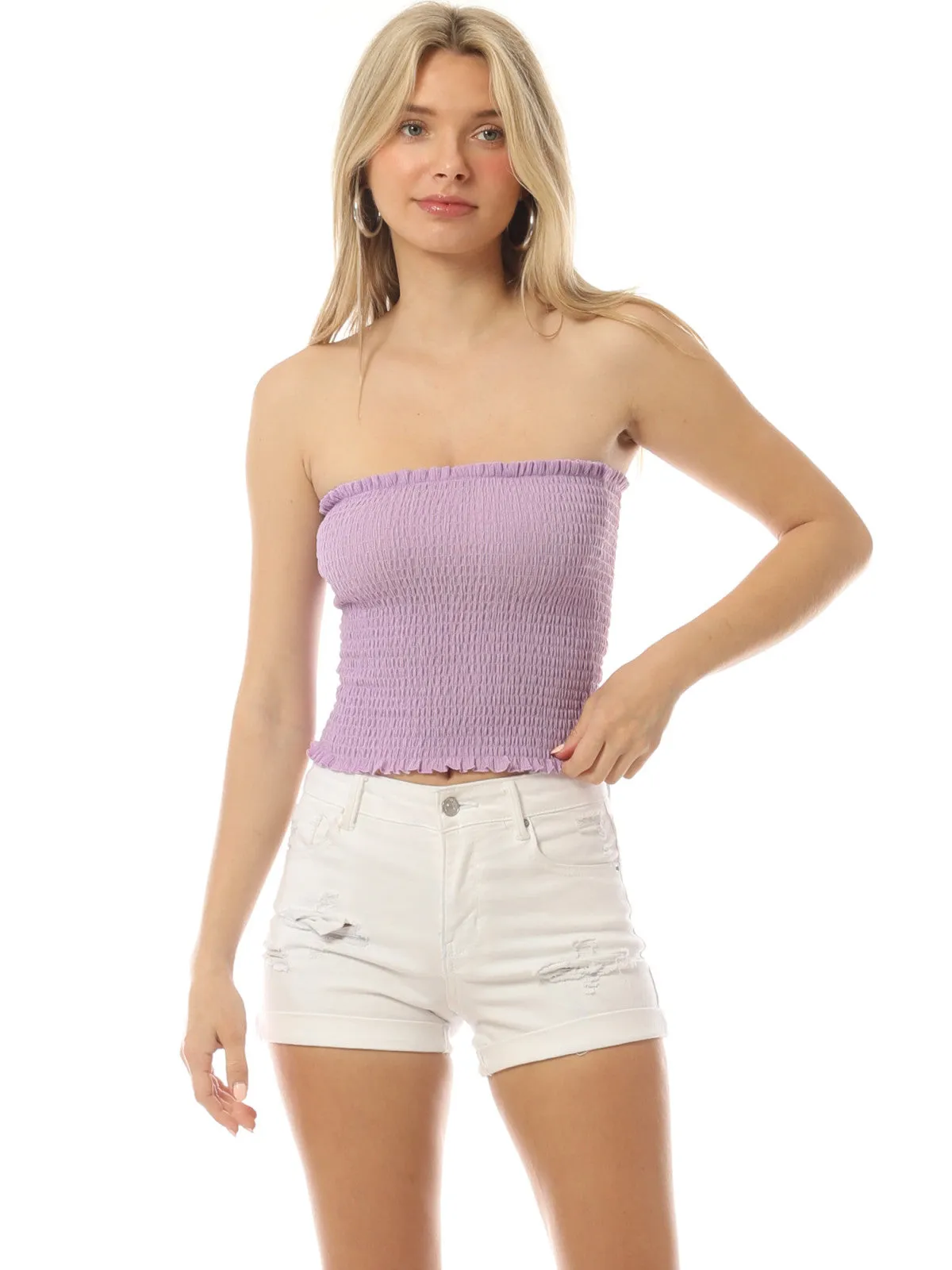 Sexy Strapless Smocked Summer Tube Top