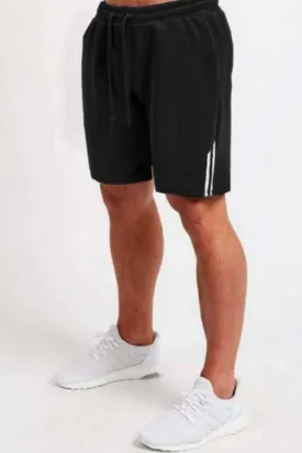 Side Stripe Drawstring Athletic Shorts