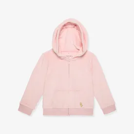 Starry Pink Velour Zip Hoodie