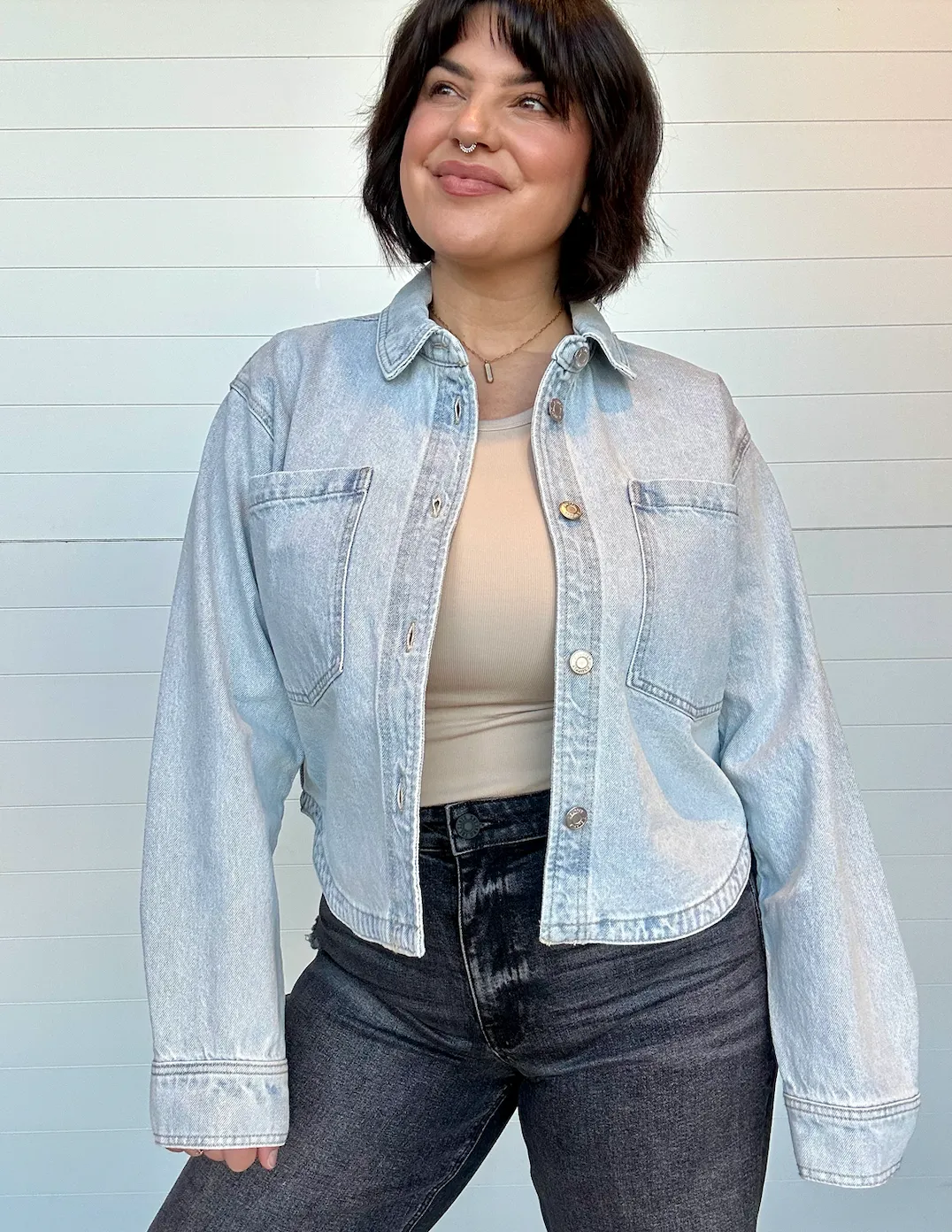 The All Day Cropped Denim Jacket