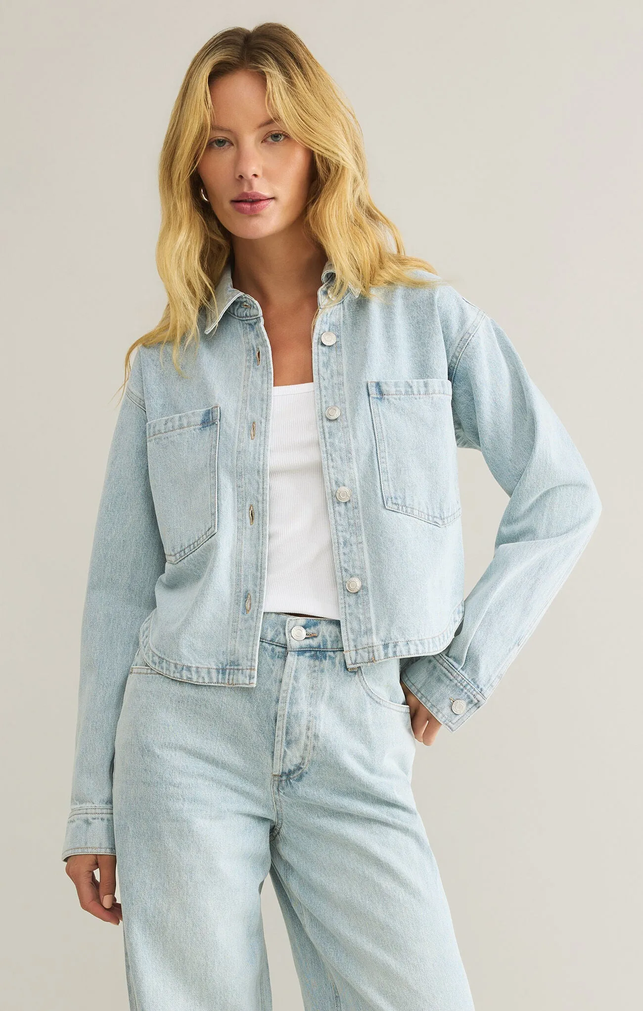 The All Day Cropped Denim Jacket