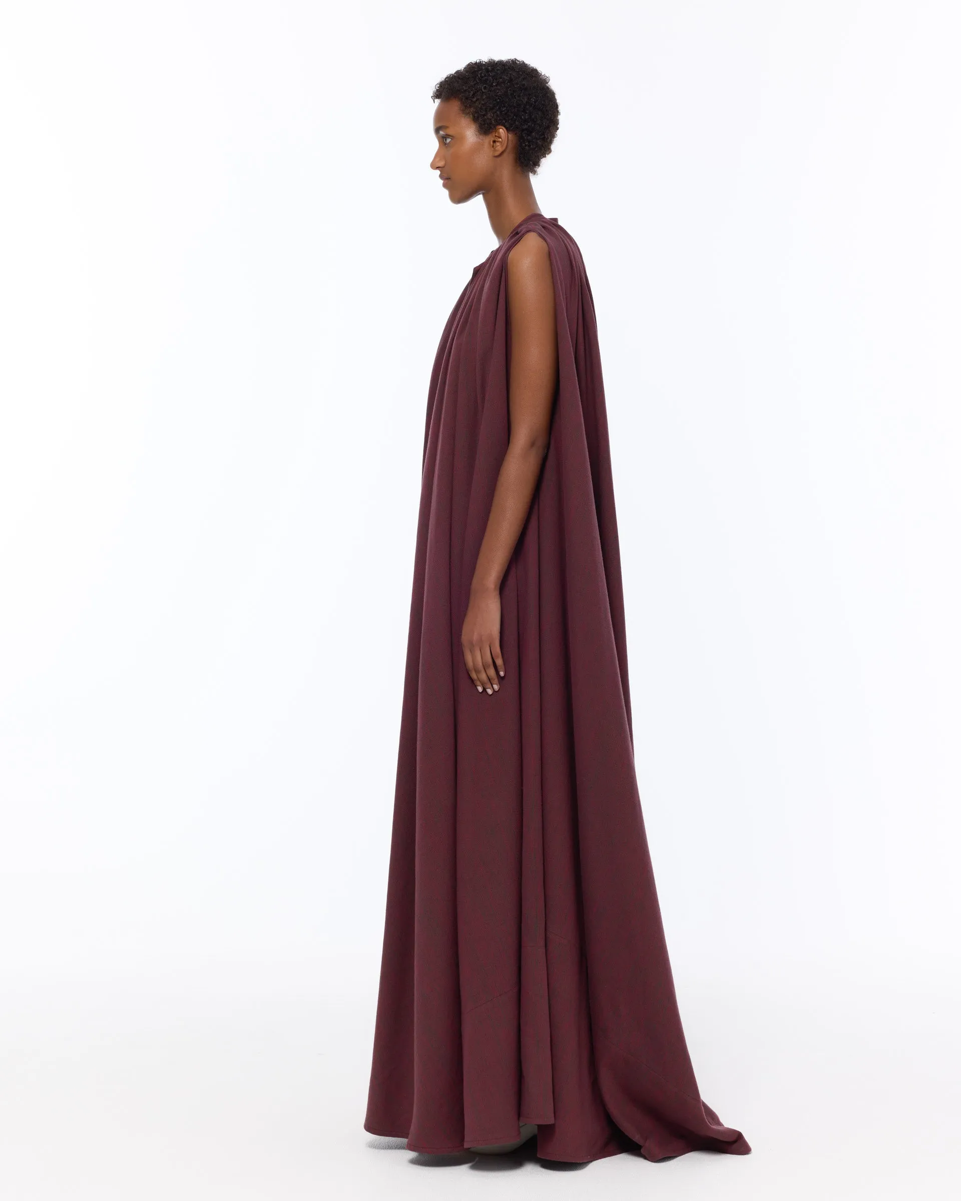 The Cape Dress : Bordeaux Chambray