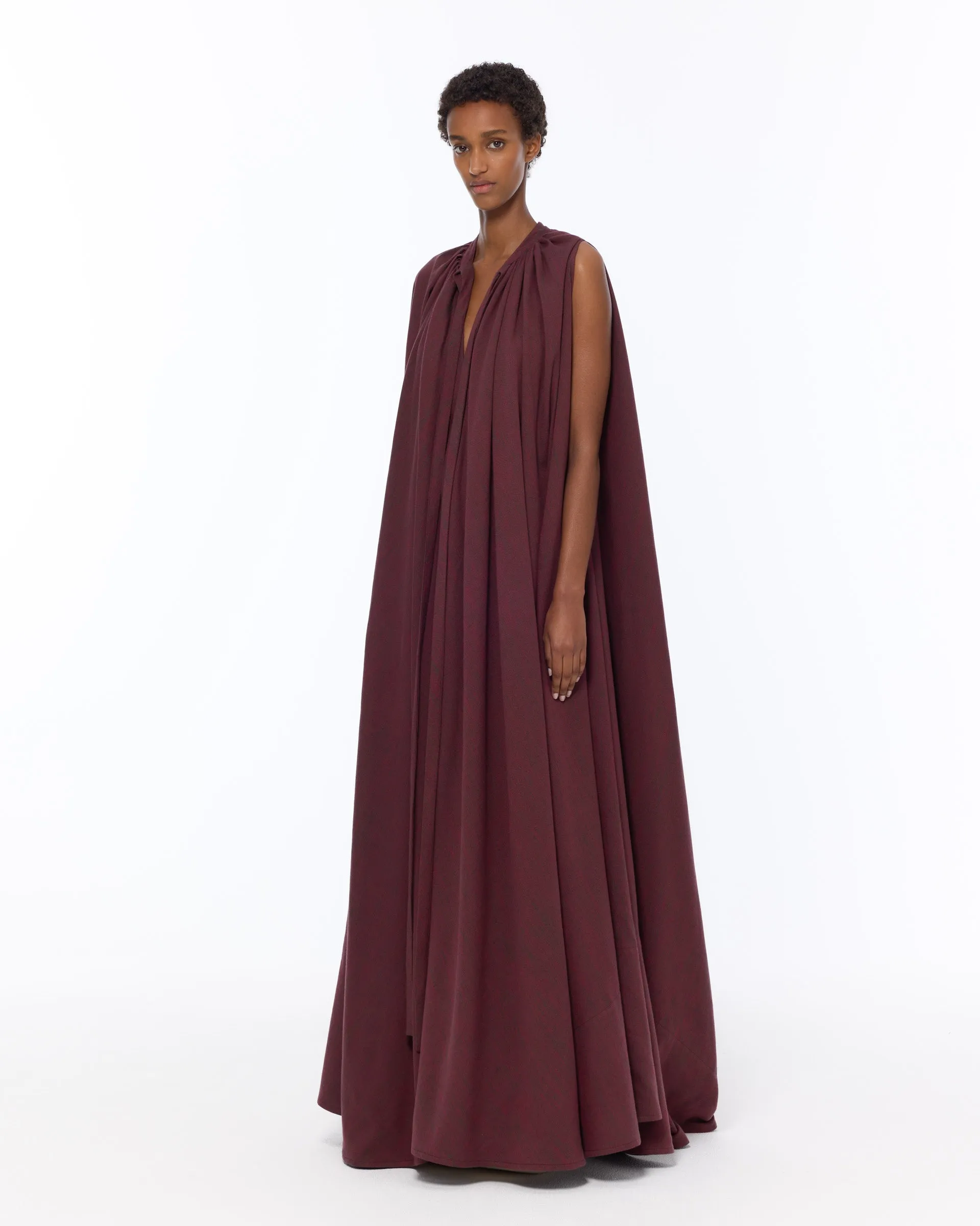 The Cape Dress : Bordeaux Chambray