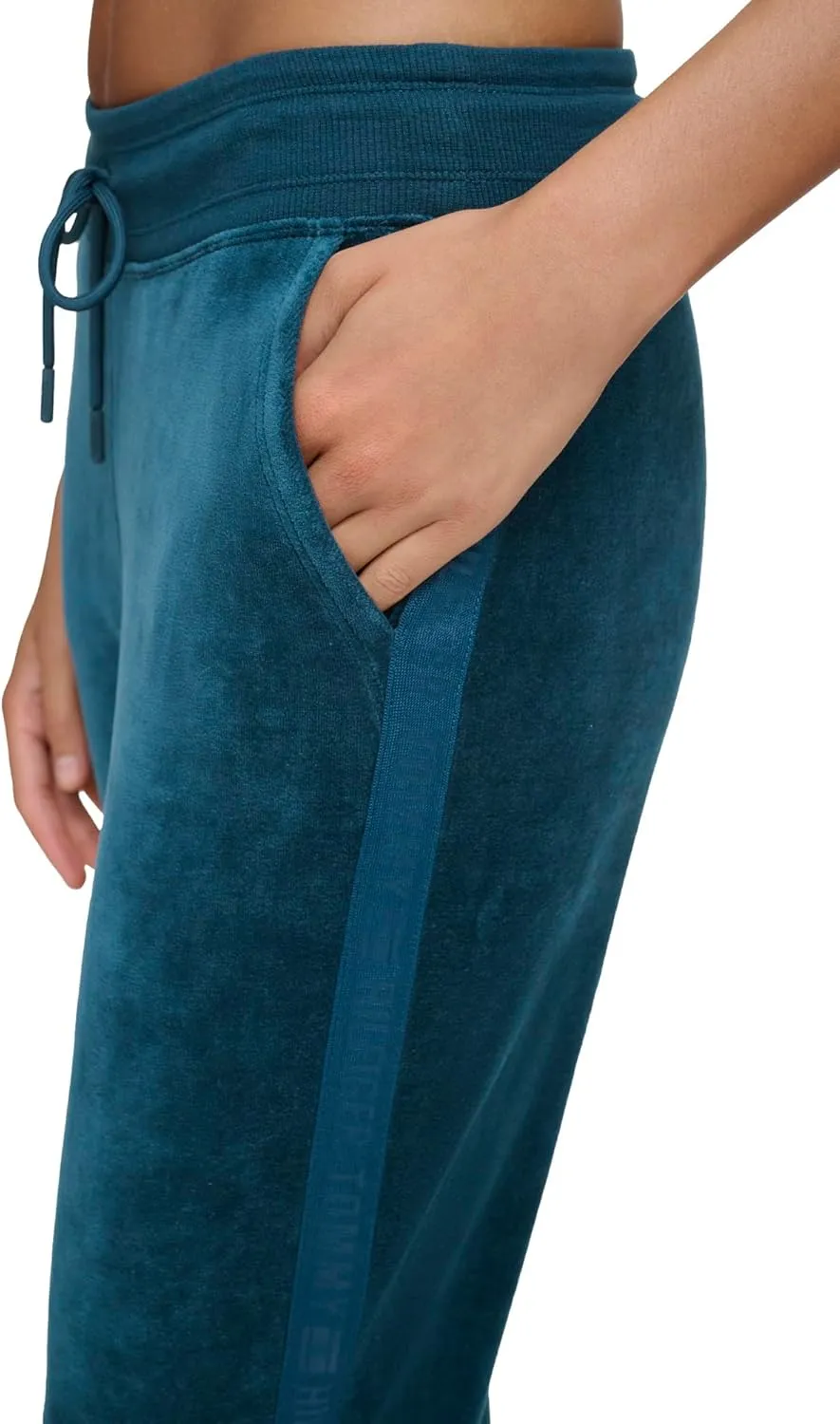 Tommy Hilfiger Women's Drawcord Waist Easy Fit Velour Jogger