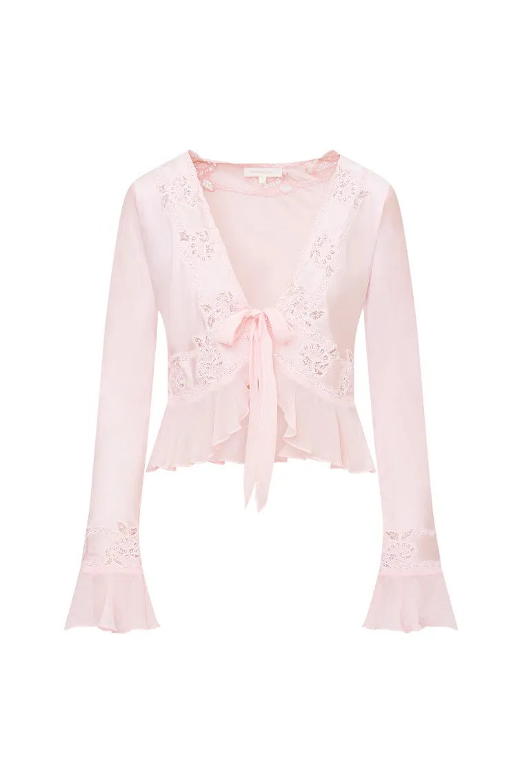 Vivetta Silk Charmeuse Tie Front Top