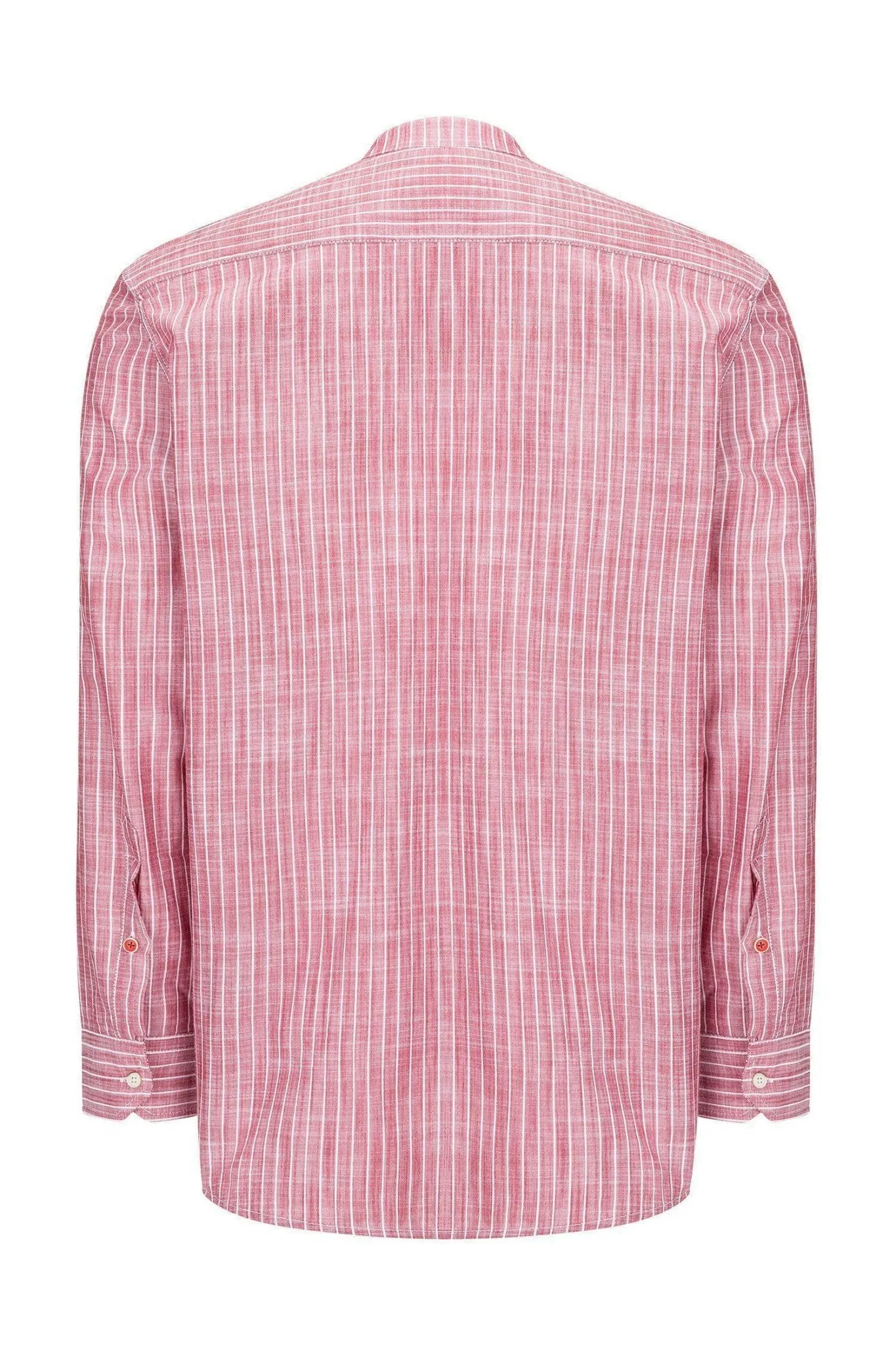 Western Striped Cotton Shirt - Red