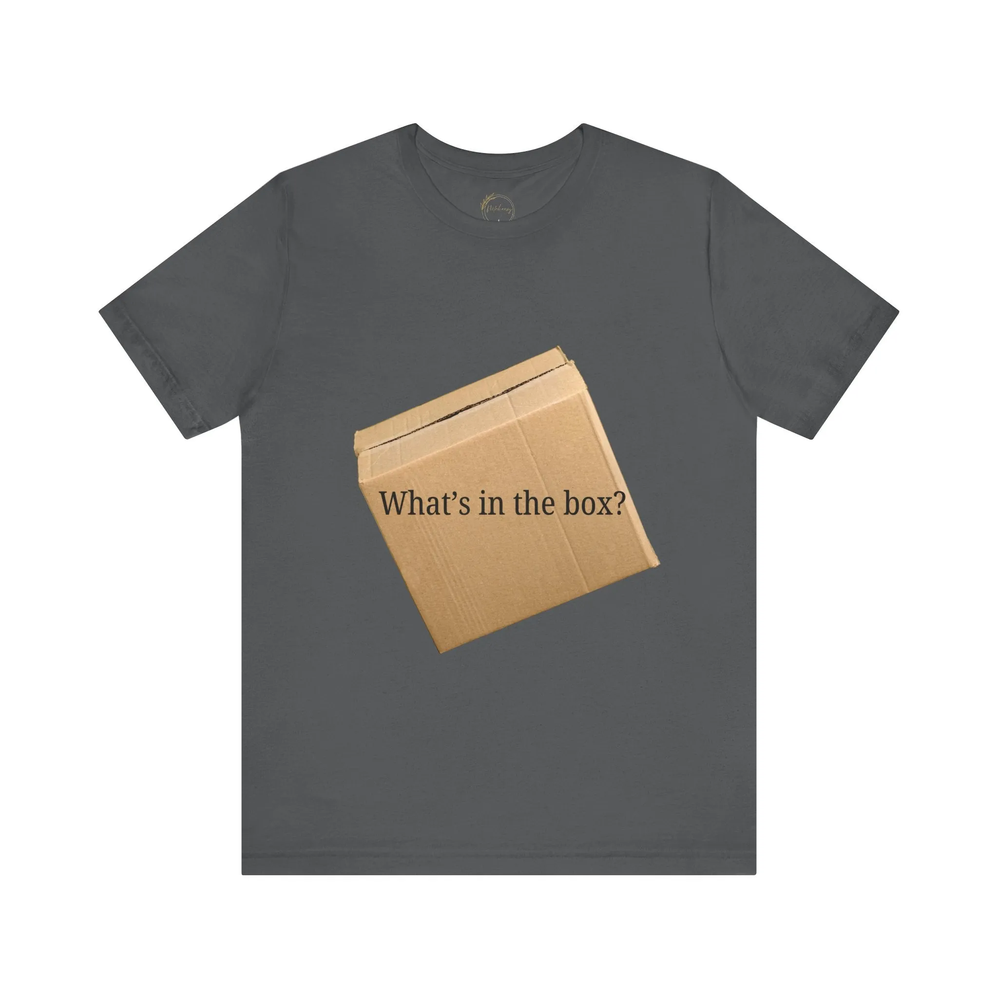 What's in the Box Silly T-Shirt Funny Cardboard Box Design Funny Cat Shirt Kitty Design Cute Front and Back Tee Quirky Gift Ideas
