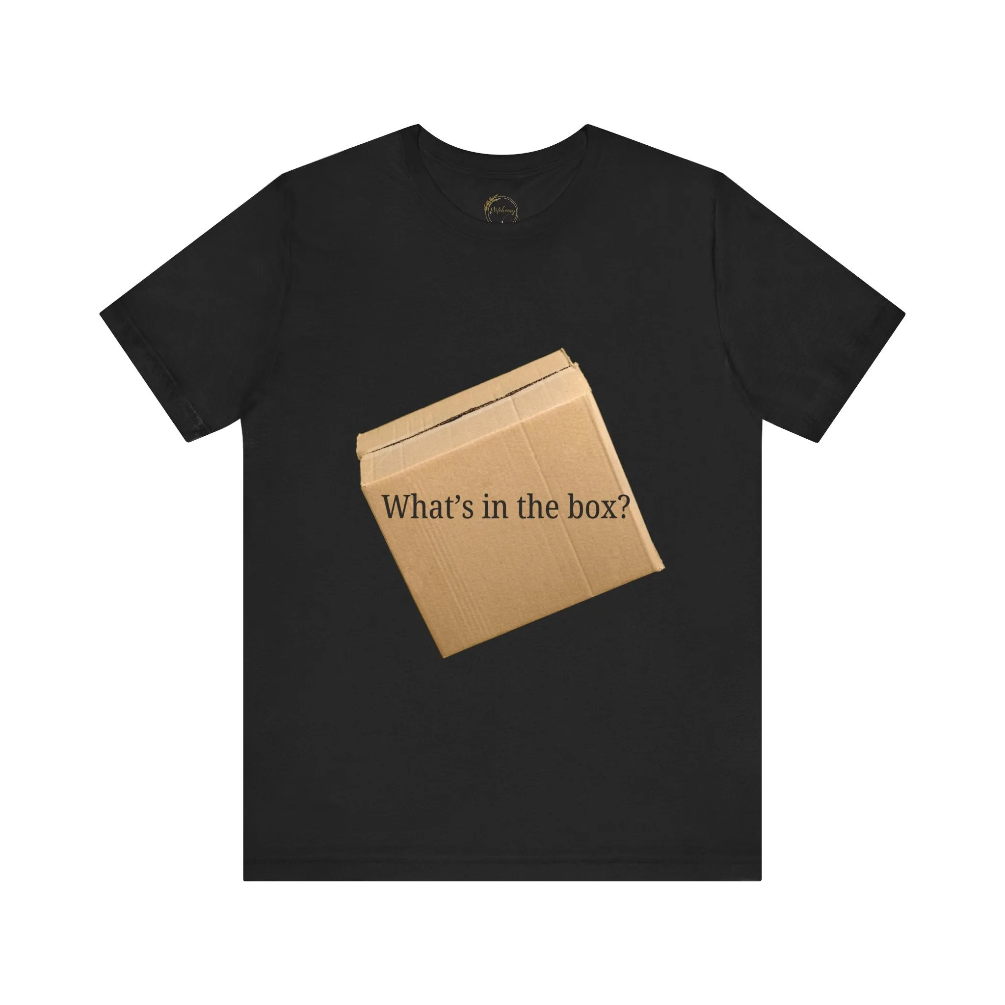 What's in the Box Silly T-Shirt Funny Cardboard Box Design Funny Cat Shirt Kitty Design Cute Front and Back Tee Quirky Gift Ideas