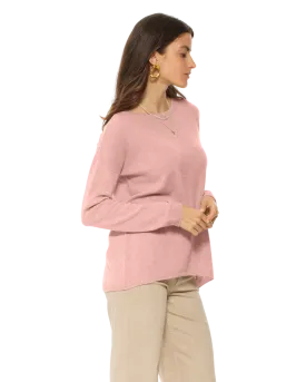 Women's Oversized Cashmere Boatneck Sweater Peach