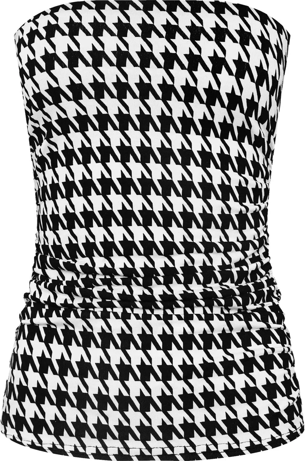 Women's Strapless Ruched Boob Tube Bandeau Tops